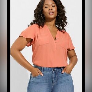 Torrid Georgette Harper Pullover Top 00